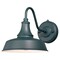 Vaxcel Dorado 1 Light Dusk to Dawn Green White Farmhouse Barn Dome Outdoor Wall Lantern T0482 - alternate 1